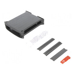 Carcasă pentru șină DIN 101x22,5x120mm Neagră | Electronic-mag.ro | Componente Electronice