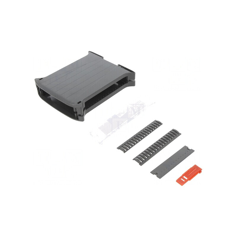 Carcasă pentru șină DIN 101x22,5x120mm Neagră | Electronic-mag.ro | Componente Electronice