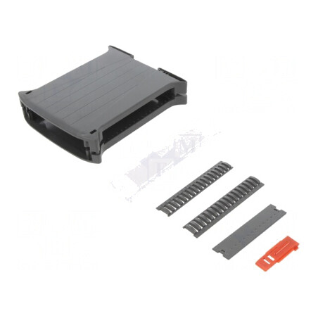 Carcasă pentru șină DIN 101x22,5x120mm Neagră | Electronic-mag.ro | Componente Electronice