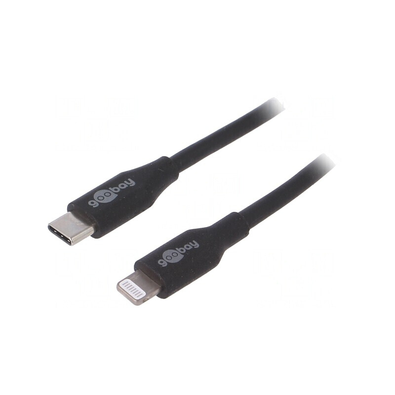 Cablu USB 2.0 Lightning la USB-C 1m Negru 87W | Electronic-mag.ro | Componente Electronice