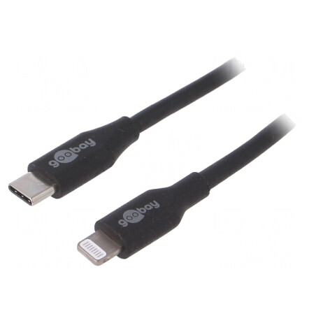 Cablu USB 2.0 Lightning la USB-C 1m Negru 87W | Electronic-mag.ro | Componente Electronice