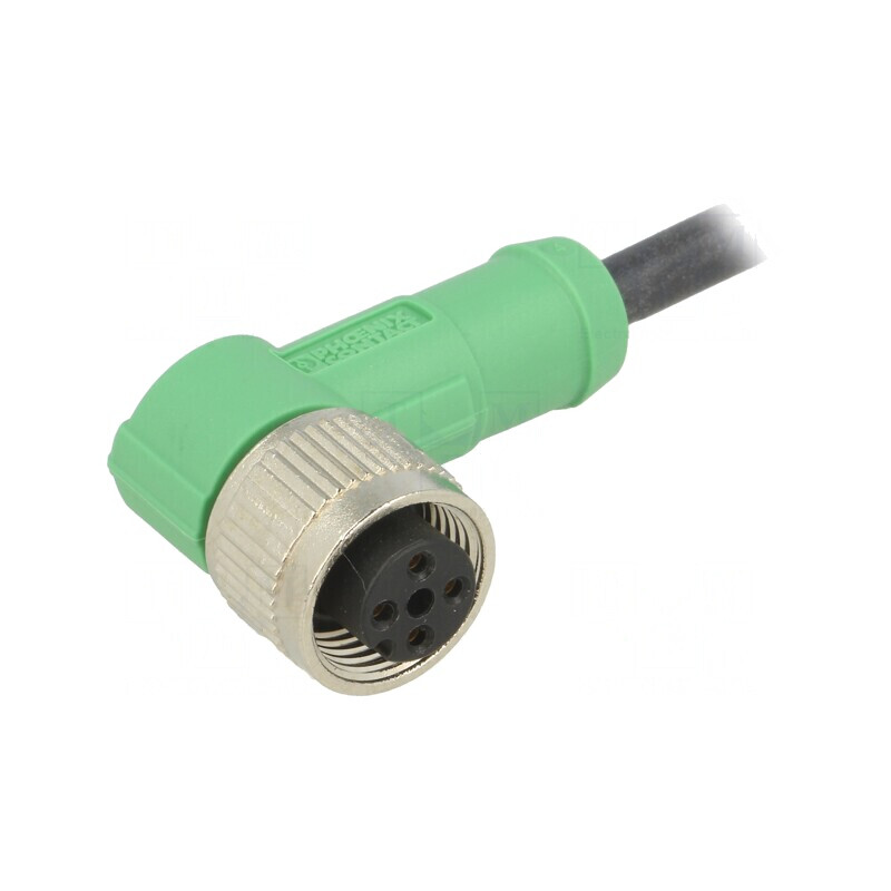 Cablu Conectare M12 4PIN Unghi 3m 250VAC 4A PUR | Electronic-mag.ro | Componente Electronice