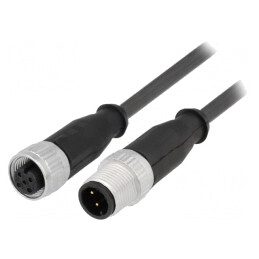 Cablu senzori/automatizări M12-M12 1.5m | Electronic-mag.ro | Componente Electronice