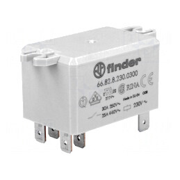Releu electromagnetic DPST-NO 230VAC Serie 66.82 | Electronic-mag.ro | Componente Electronice