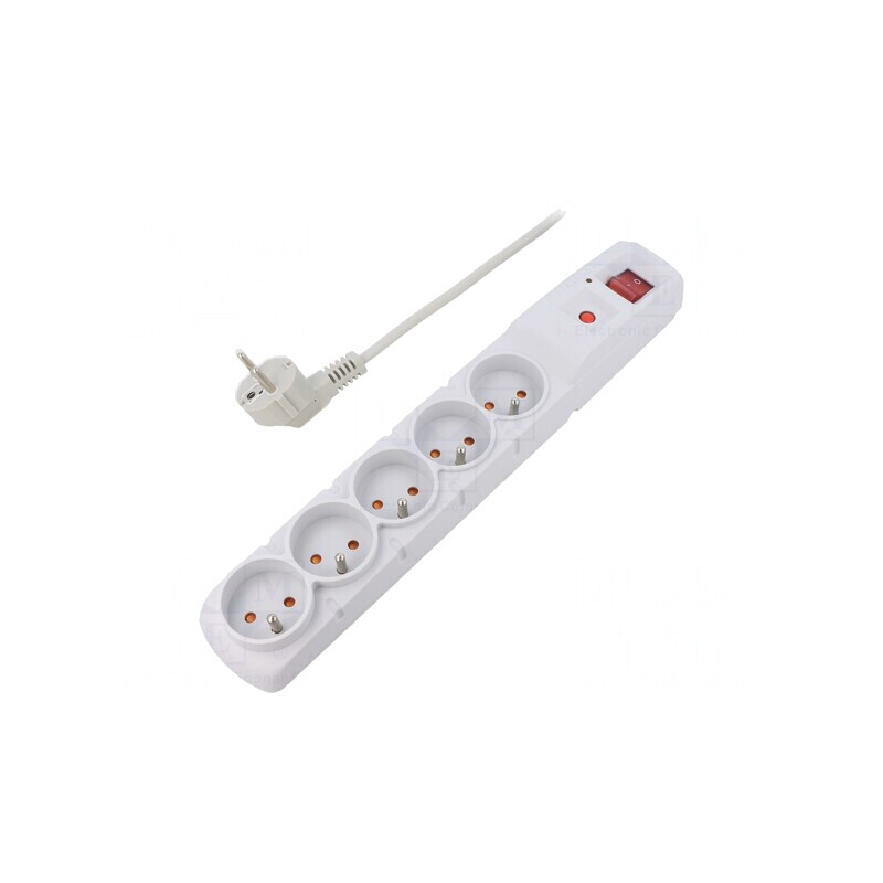 Prelungitor cu 5 prize și protecție la supratensiune | Electronic-mag.ro | Componente Electronice Prelungitor cu 5 prize și protecție la supratensiune | Electronic-mag.ro | Componente Electronice