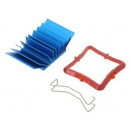 Radiator Extrudat cu Aripioare BGA Albastru 30x30mm | Electronic-mag.ro | Componente Electronice