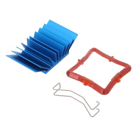 Radiator Extrudat cu Aripioare BGA Albastru 30x30mm | Electronic-mag.ro | Componente Electronice