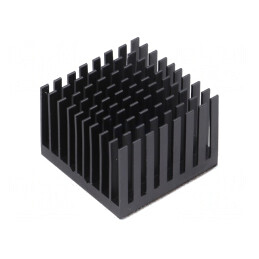 Radiator extrudat cu aripioare BGA negru 35mmx35mm | Electronic-mag.ro | Componente Electronice