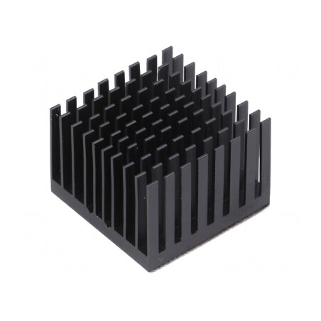 Radiator extrudat cu aripioare BGA negru 35mmx35mm | Electronic-mag.ro | Componente Electronice