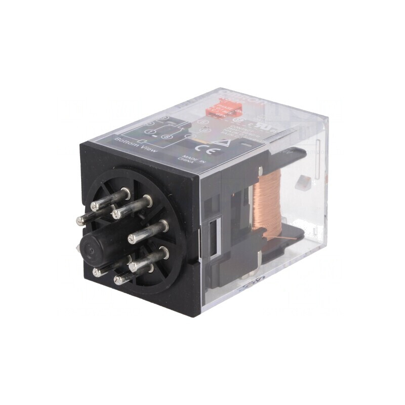 Releu Electromagnetic DPDT 24VDC 10A | Electronic-mag.ro | Componente Electronice