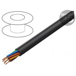 Cablu difuzor 8x13AWG OFC negru neecranat