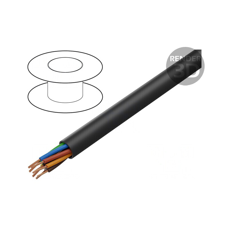 Cablu difuzor 8x13AWG OFC negru neecranat | Electronic-mag.ro | Componente Electronice