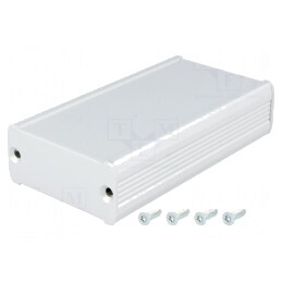 Carcasă aluminiu gri TUF 55x100x25 mm | Electronic-mag.ro | Componente Electronice