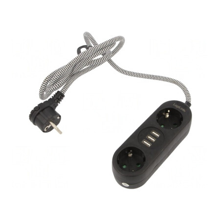 Prelungitor 5 Prize 250V 16A Negru LPS262U | Electronic-mag.ro | Componente Electronice