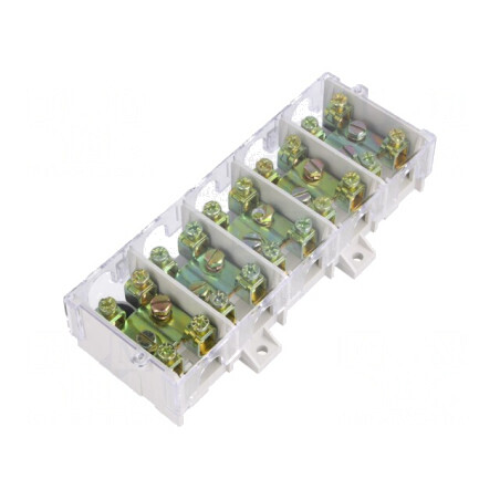 Regletă de conexiuni terminal cu șurub 25mm2 101A 5 piste | Electronic-mag.ro | Componente Electronice