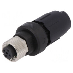 Mufă M12 4-PIN mamă pe cablu IDC | Electronic-mag.ro | Componente Electronice