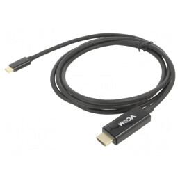 Adaptor USB 3.1 HDMI USB C Aurit 1.8m Negru PVC | Electronic-mag.ro | Componente Electronice