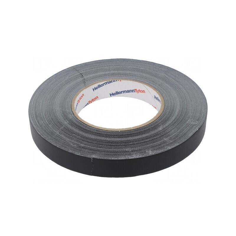 Bandă Textilă Neagră 19mm x 50m HELATAPE TEX | Electronic-mag.ro | Componente Electronice