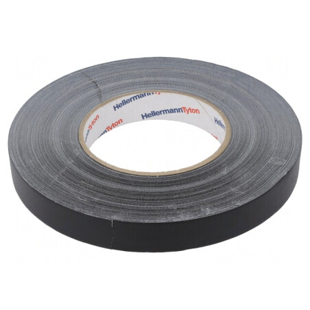 Bandă Textilă Neagră 19mm x 50m HELATAPE TEX | Electronic-mag.ro | Componente Electronice