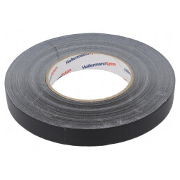 Bandă Textilă Neagră 19mm x 50m HELATAPE TEX | Electronic-mag.ro | Componente Electronice