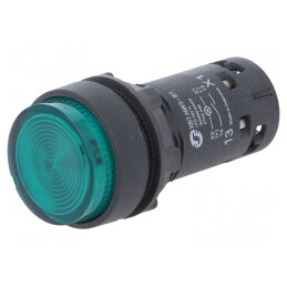Comutator apăsare verde 22mm 1 NO | Electronic-mag.ro | Componente Electronice
