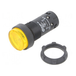 Comutator Apăsare 22mm 1NO Galben | Electronic-mag.ro | Componente Electronice