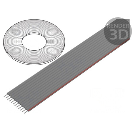 Cablu bandă 1,27mm 12x28AWG neecranat PVC | Electronic-mag.ro | Componente Electronice
