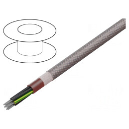 Cablu Siliconic 7G1,5mm² Maro-Roșu 60-180°C