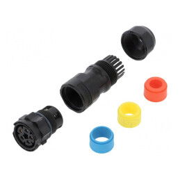 Conector Circular Mamă 5 PIN X-Lok cu Șurub | Electronic-mag.ro | Componente Electronice
