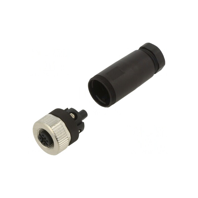 Mufă M12 5-Pin Mamă pe Cablu Drept | Electronic-mag.ro | Componente Electronice