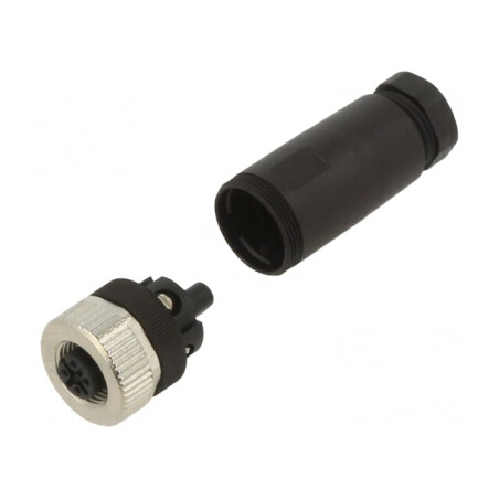 Mufă M12 5-Pin Mamă pe Cablu Drept | Electronic-mag.ro | Componente Electronice
