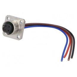 Soclu M12 PIN 4 mamă IP67 250V 4A | Electronic-mag.ro | Componente Electronice