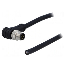 Conector M8 5 PIN unghi 90° cu cablu manșon | Electronic-mag.ro | Componente Electronice