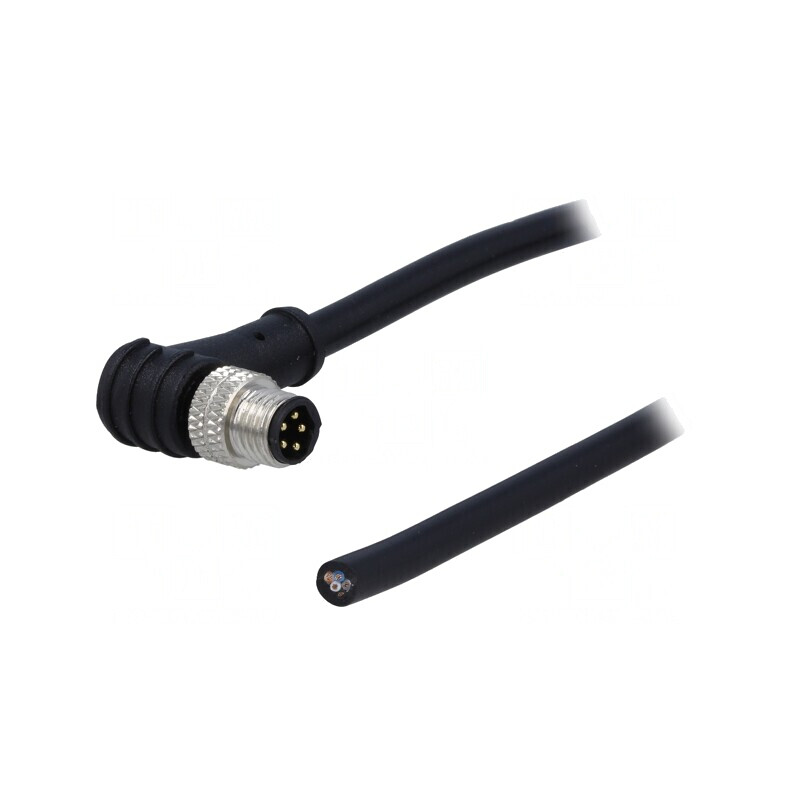 Conector M8 5 PIN unghi 90° cu cablu manșon | Electronic-mag.ro | Componente Electronice