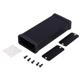 Carcasă aluminiu neagră 54x120x23mm | Electronic-mag.ro | Componente Electronice