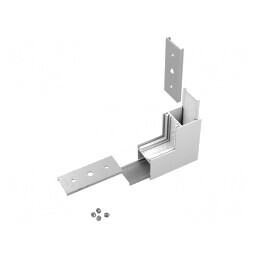 Conector Alb 270° LINEA20 Aluminiu Policarbonat | Electronic-mag.ro | Componente Electronice