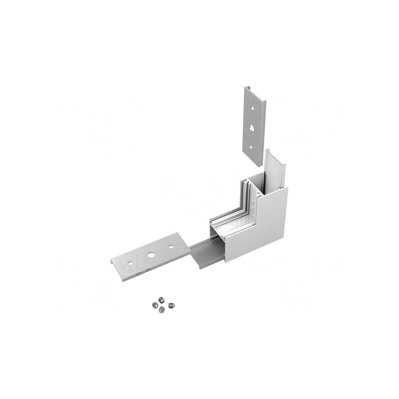 Conector Alb 270° LINEA20 Aluminiu Policarbonat | Electronic-mag.ro | Componente Electronice