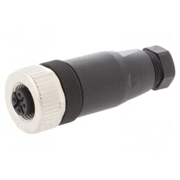 Mufă M12 4 Pini Mamă IP67 Pe Cablu | Electronic-mag.ro | Componente Electronice