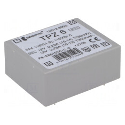 Transformator Alimentare 6VA 115/230V la 12V 250mA PCB | Electronic-mag.ro | Componente Electronice