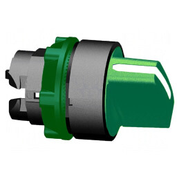 Comutator rotativ 22mm verde 3 poziții | Electronic-mag.ro | Componente Electronice