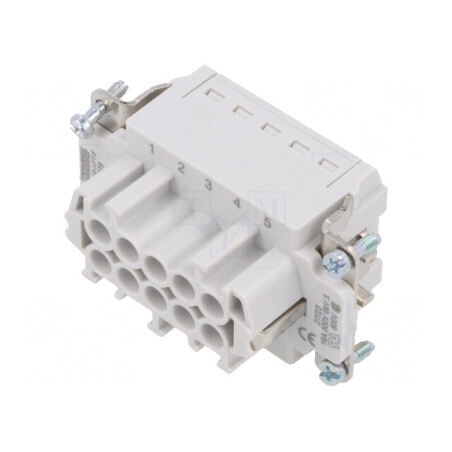 Conector HDC Mama 500V 16A 10 PIN 10PE Push-In | Electronic-mag.ro | Componente Electronice