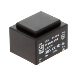 Transformator încapsulat 1,5VA 230V 24V PCB | Electronic-mag.ro | Componente Electronice