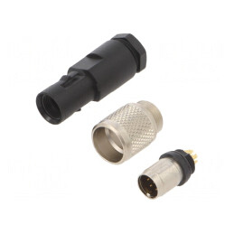 Conector M9 Tată Aurit 125V IP67 8 Pin Pe Cablu