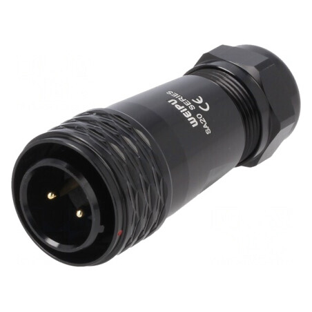 Mufă SA20 Tată 2 PIN IP67 25A 500V | Electronic-mag.ro | Componente Electronice