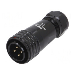 Mufă SA20 tată 4 PIN IP67 25A 500V cablu 8-12mm | Electronic-mag.ro | Componente Electronice