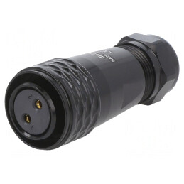 Mufă SA20 mamă 2 PIN IP67 25A 500V lipire pe cablu | Electronic-mag.ro | Componente Electronice