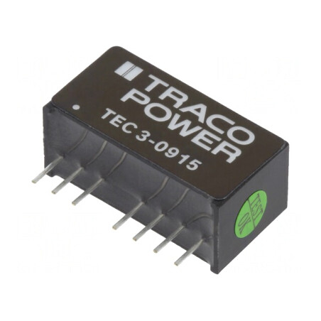 Convertor DC/DC 3W 4.5-13.2V la 24V 125mA TEC 3-0915 | Electronic-mag.ro | Componente Electronice