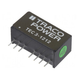 Convertor DC/DC 3W 9-18V la 12V 250mA SIP8 TEC 3-1212 | Electronic-mag.ro | Componente Electronice