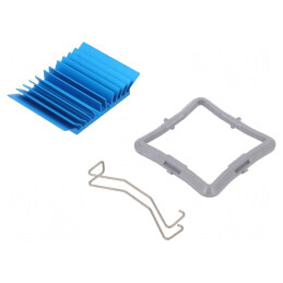 Radiator extrudat cu aripioare BGA albastru 32,5mm x 7,5mm | Electronic-mag.ro | Componente Electronice