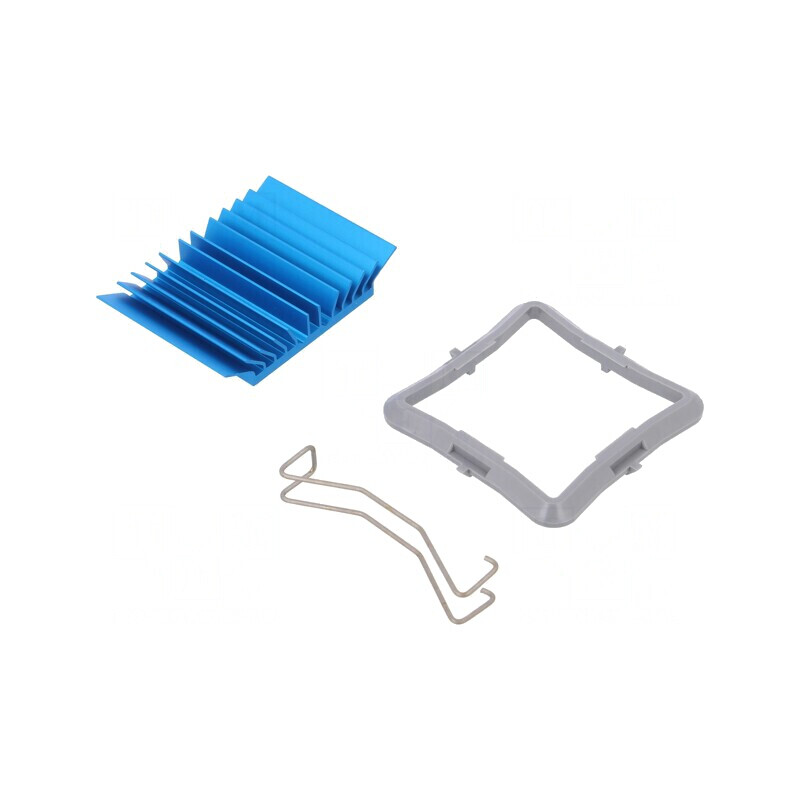Radiator extrudat cu aripioare BGA albastru 32,5mm x 7,5mm | Electronic-mag.ro | Componente Electronice